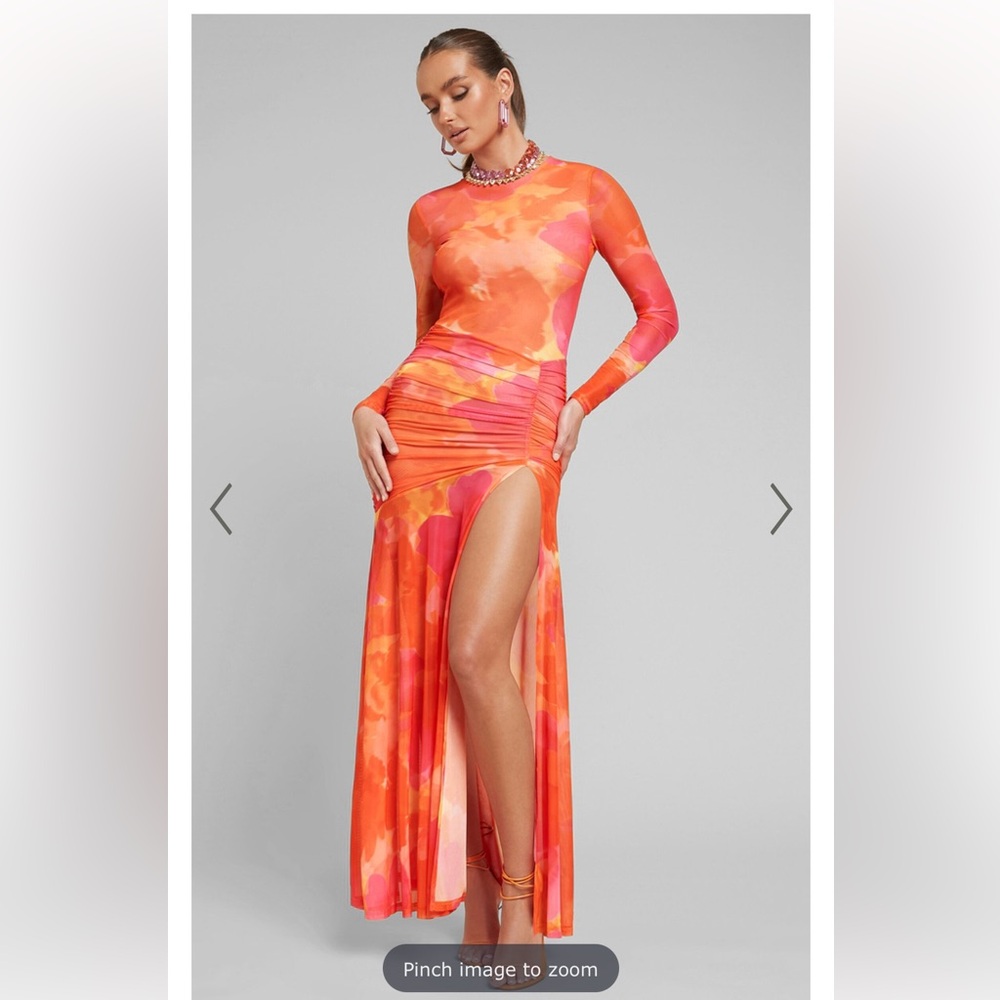 🎆YLLW The Label Limited Edition Olivia Mesh Floral Maxi Dress